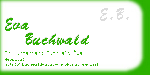 eva buchwald business card
